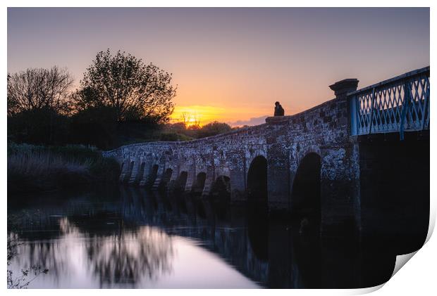 Greatham Bridge Sunset Print by Mark Jones