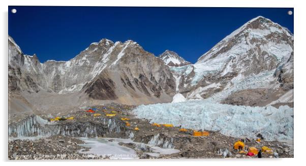 Everest Basecamp Himalayas Acrylic by Margaret Ryan