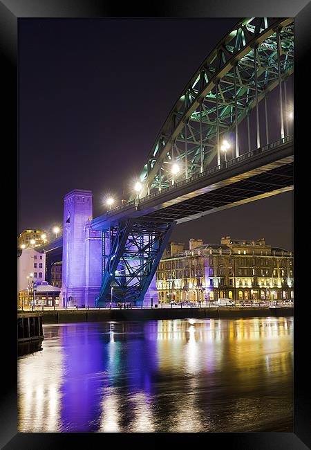 Newcastle Tyne Bridge and Quayside Framed Print by Kevin Tate
