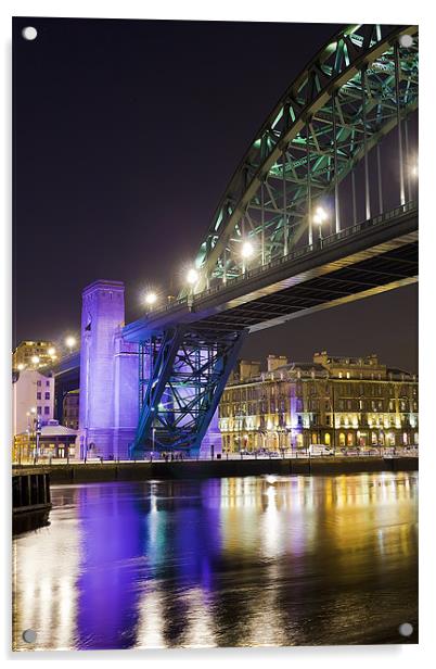 Newcastle Tyne Bridge and Quayside Acrylic by Kevin Tate