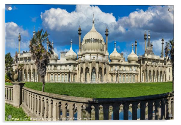 The Royal Pavilion Acrylic by John B Walker LRPS
