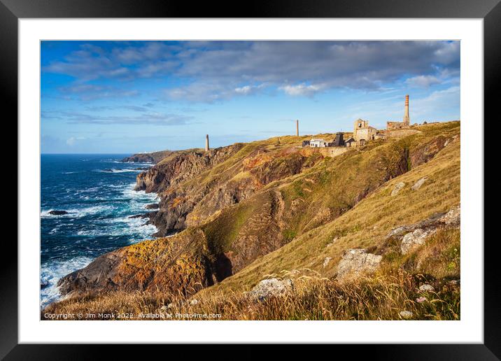 Levant Mine, Cornwall Framed Mounted Print by Jim Monk
