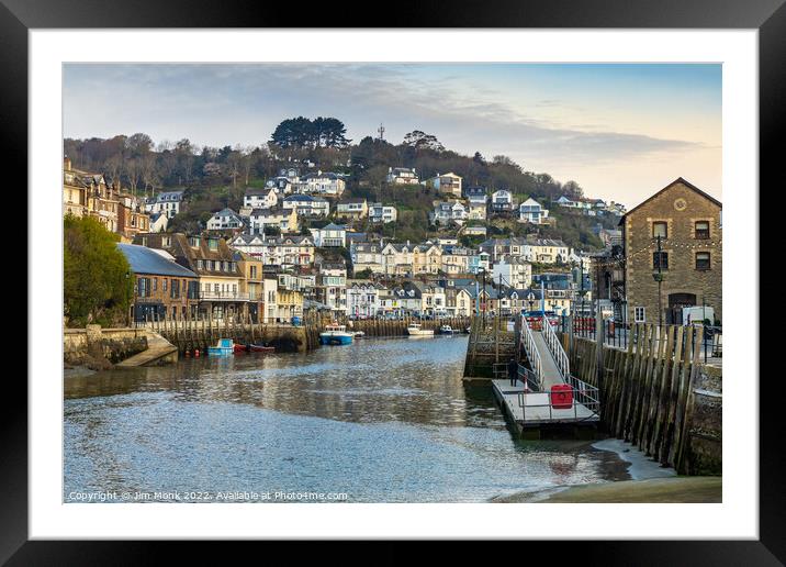 Looe Harbour Framed Mounted Print by Jim Monk