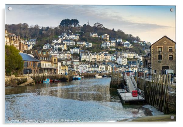 Looe Harbour Acrylic by Jim Monk