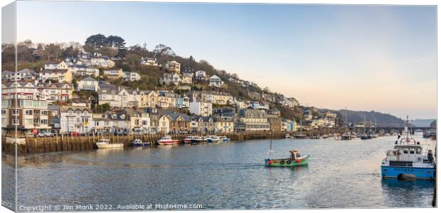Crossing The Looe River Canvas Print by Jim Monk