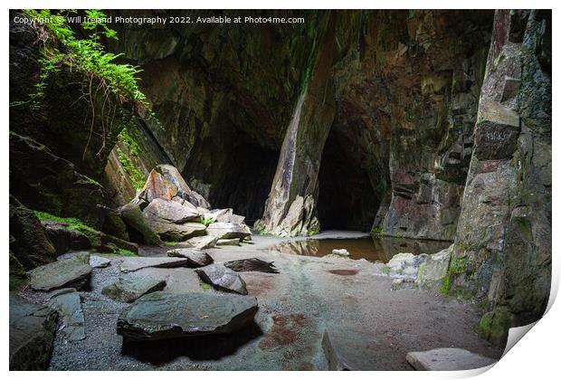 Lake District - Cathedral Cave  - Little Langdale Print by Will Ireland Photography