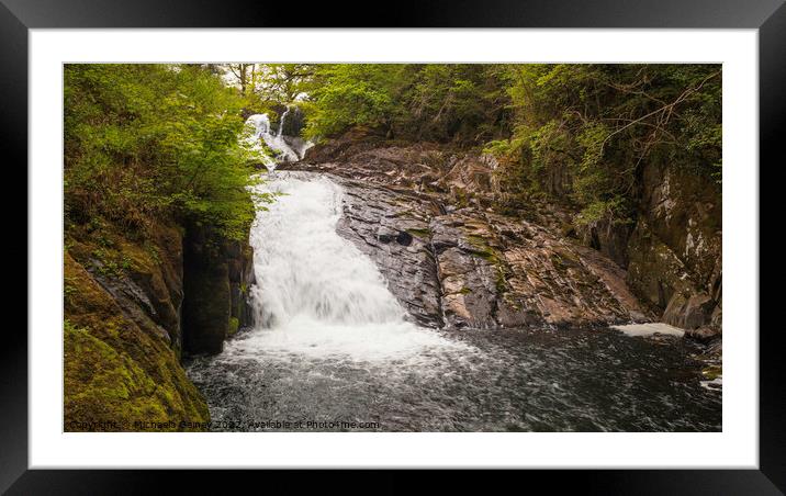 Swallow Falls, North Wales, UK Framed Mounted Print by Michaela Gainey