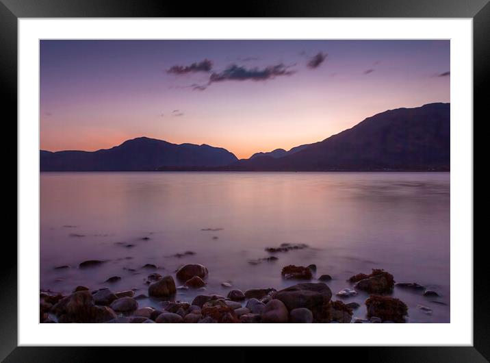 Loch Linnhe sunset Framed Mounted Print by Leighton Collins