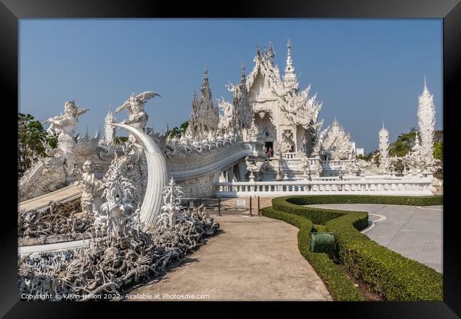 Wat Rong Khun or the White Temple, Chiang Rai, Thailand Framed Print by Kevin Hellon
