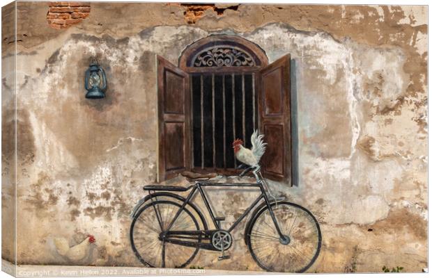 Street art in Lampang, Thailand Canvas Print by Kevin Hellon