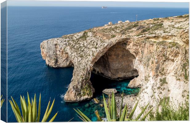 Blue Grotto cave Canvas Print by Jason Wells