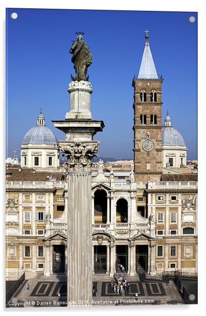 Basilica di Santa Maria Maggiore Acrylic by Darren Burroughs