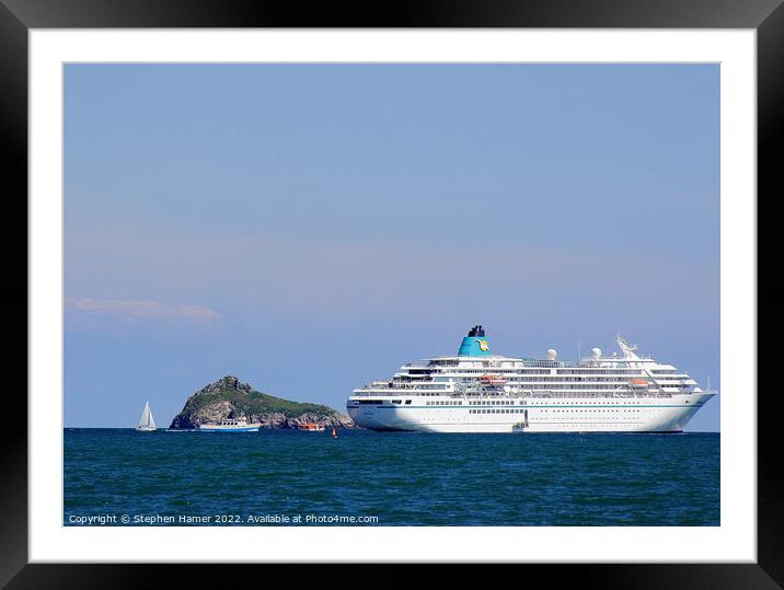 Amadea Cruise Ship Framed Mounted Print by Stephen Hamer