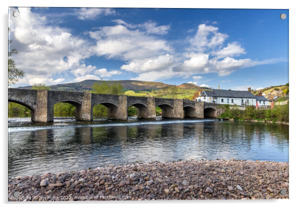 Crickhowell Bridge, Brecon Beacons Acrylic by Jim Monk