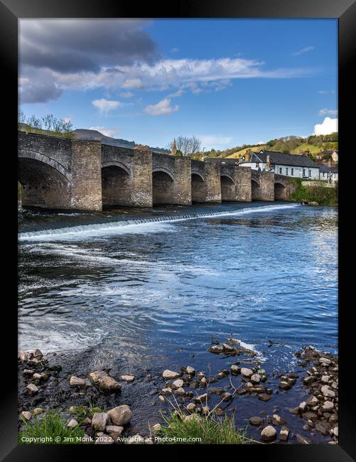 Crickhowell Bridge Brecon Beacons Framed Print by Jim Monk