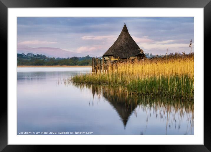 The Crannog Framed Mounted Print by Jim Monk