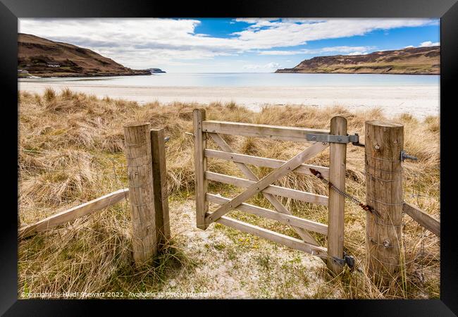 Calgary Beach on Mull Framed Print by Heidi Stewart