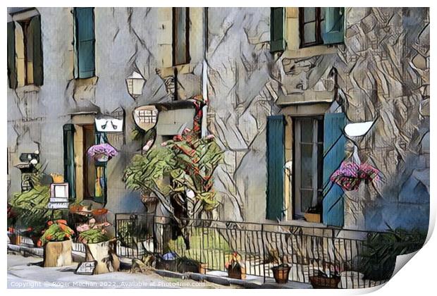 Charming Auberge in Auvergne Print by Roger Mechan