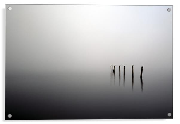 Misty Loch Lomond Acrylic by Grant Glendinning