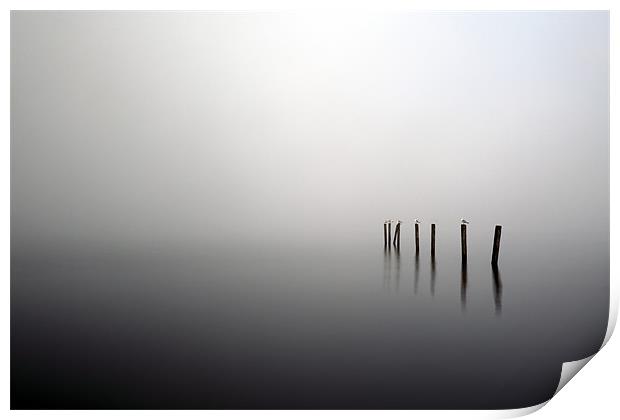 Misty Loch Lomond Print by Grant Glendinning