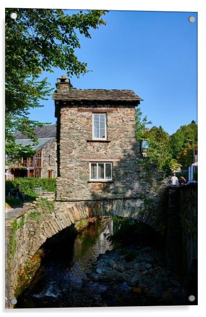 Bridge House Ambleside Acrylic by John Ellis