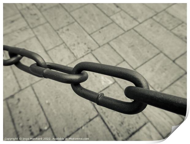 Abstract iron chain Print by Ingo Menhard