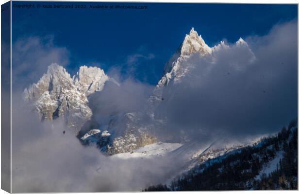 paysage des alpes française en hiver Canvas Print by louis bertrand