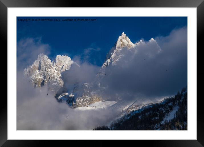 paysage des alpes française en hiver Framed Mounted Print by louis bertrand