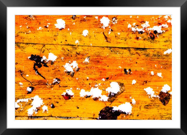 Snowy frozen background Framed Mounted Print by Ingo Menhard