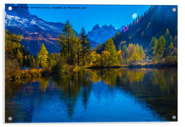 paysage des alpes française en automne Acrylic by louis bertrand