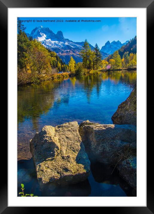 paysage des alpes française en automne Framed Mounted Print by louis bertrand