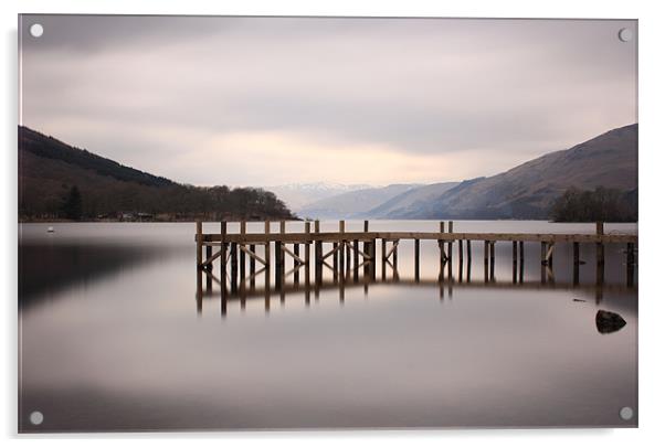 Loch Earn - Scotland Acrylic by Maria Gaellman