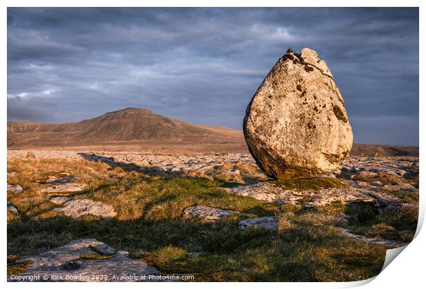 Twistleton Scar Eratic Print by Rick Bowden