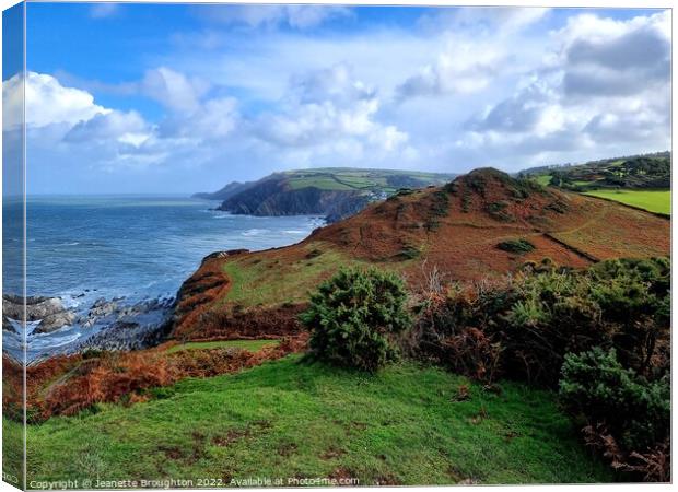 Beautiful North Devon Coastline Canvas Print by Jeanette Broughton