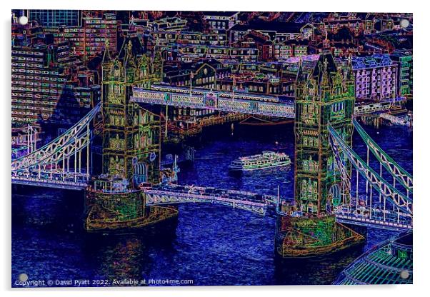 Tower Bridge Vibrant Art Acrylic by David Pyatt
