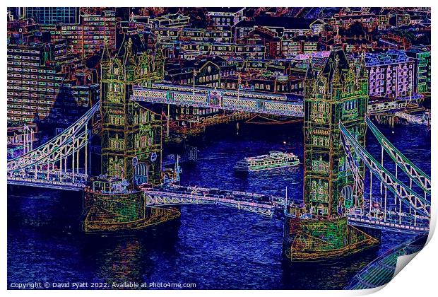 Tower Bridge Vibrant Art Print by David Pyatt