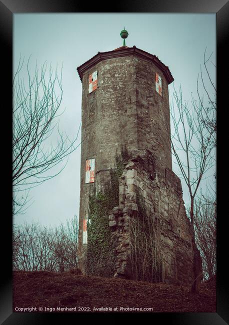 Vertical shot of the old historical medieval tower Framed Print by Ingo Menhard