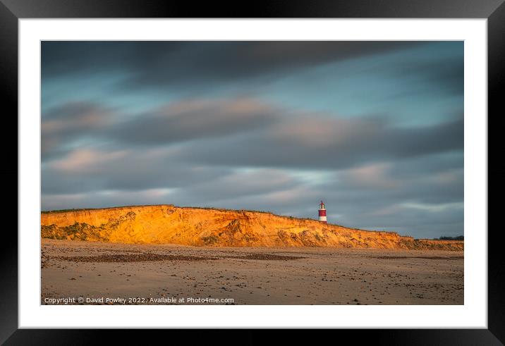 Early Light  on Happisburgh Lighthouse Framed Mounted Print by David Powley