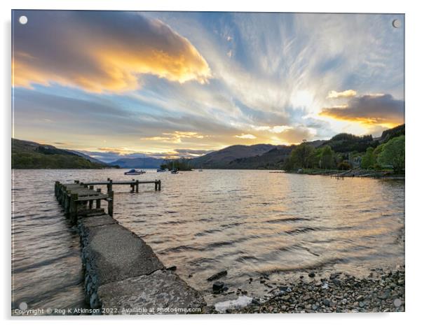 Loch Earn Sunset  Acrylic by Reg K Atkinson