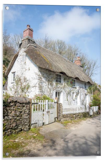 Cornish Cottage  Acrylic by Graham Custance