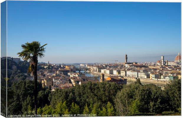 Panoramic view of Florence, Ital,y Canvas Print by Sergio Delle Vedove