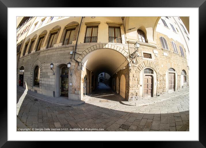 Georgofili street in Florence, Italy Framed Mounted Print by Sergio Delle Vedove
