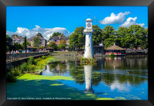 Roath Park on a Sunny Day  Framed Print by Jane Metters