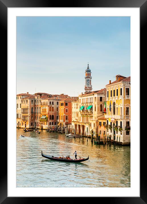 The Grand Canal, Venice, Italy Framed Mounted Print by Justin Foulkes