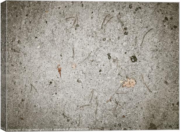 Closeup shot of a concrete surface with grunge Canvas Print by Ingo Menhard