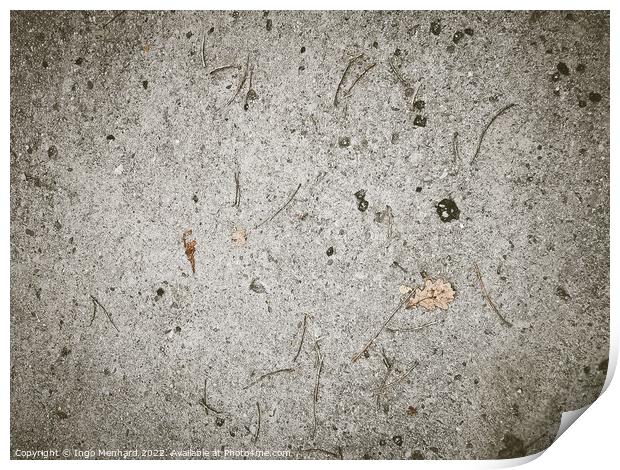 Closeup shot of a concrete surface with grunge Print by Ingo Menhard
