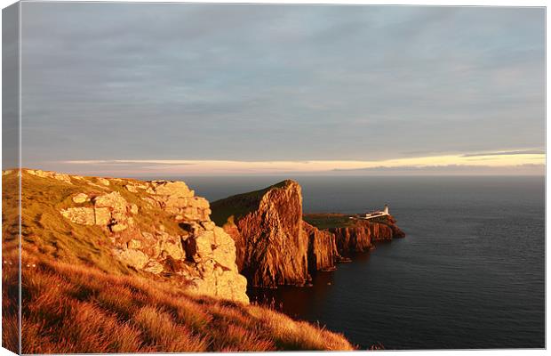 Neist Point Sunset - Isle of Skye Canvas Print by Maria Gaellman