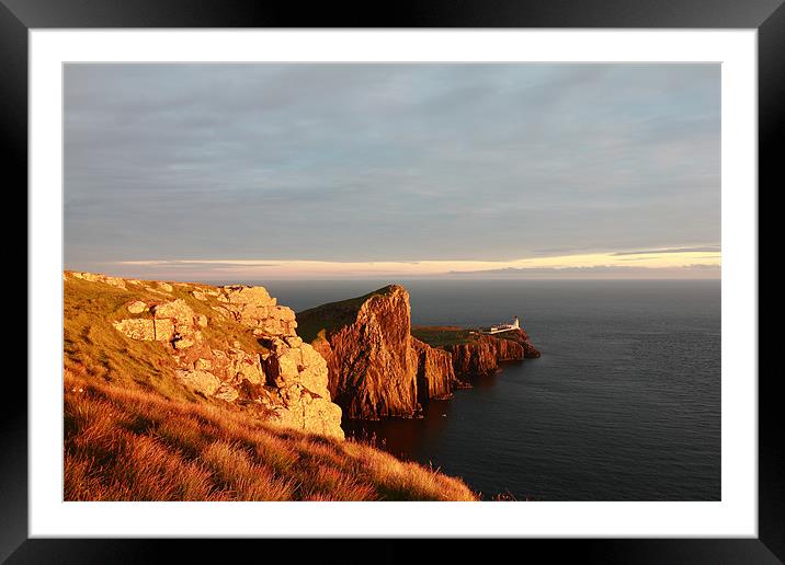 Neist Point Sunset - Isle of Skye Framed Mounted Print by Maria Gaellman