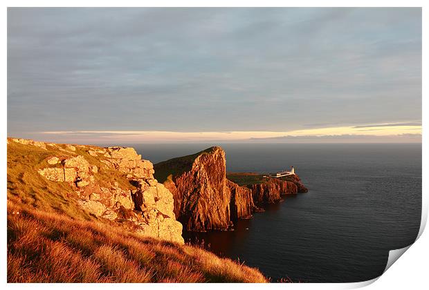 Neist Point Sunset - Isle of Skye Print by Maria Gaellman