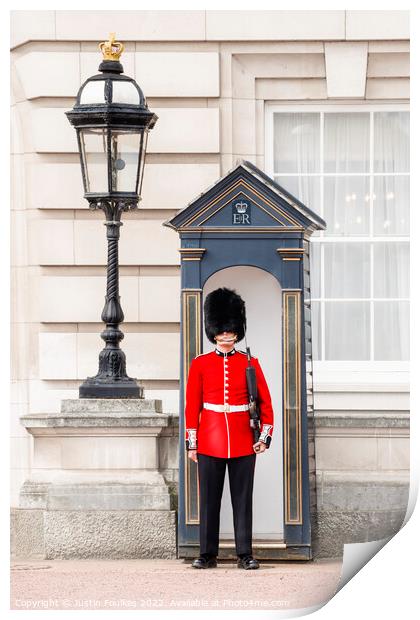 Queens Guard, Buckingham Palace, London Print by Justin Foulkes